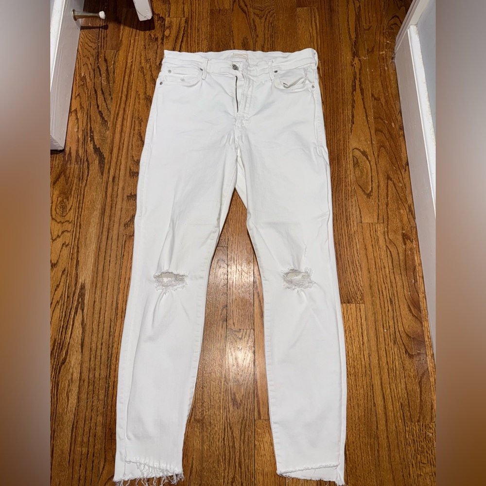 Mother Stunner Zip Ankle Jeans